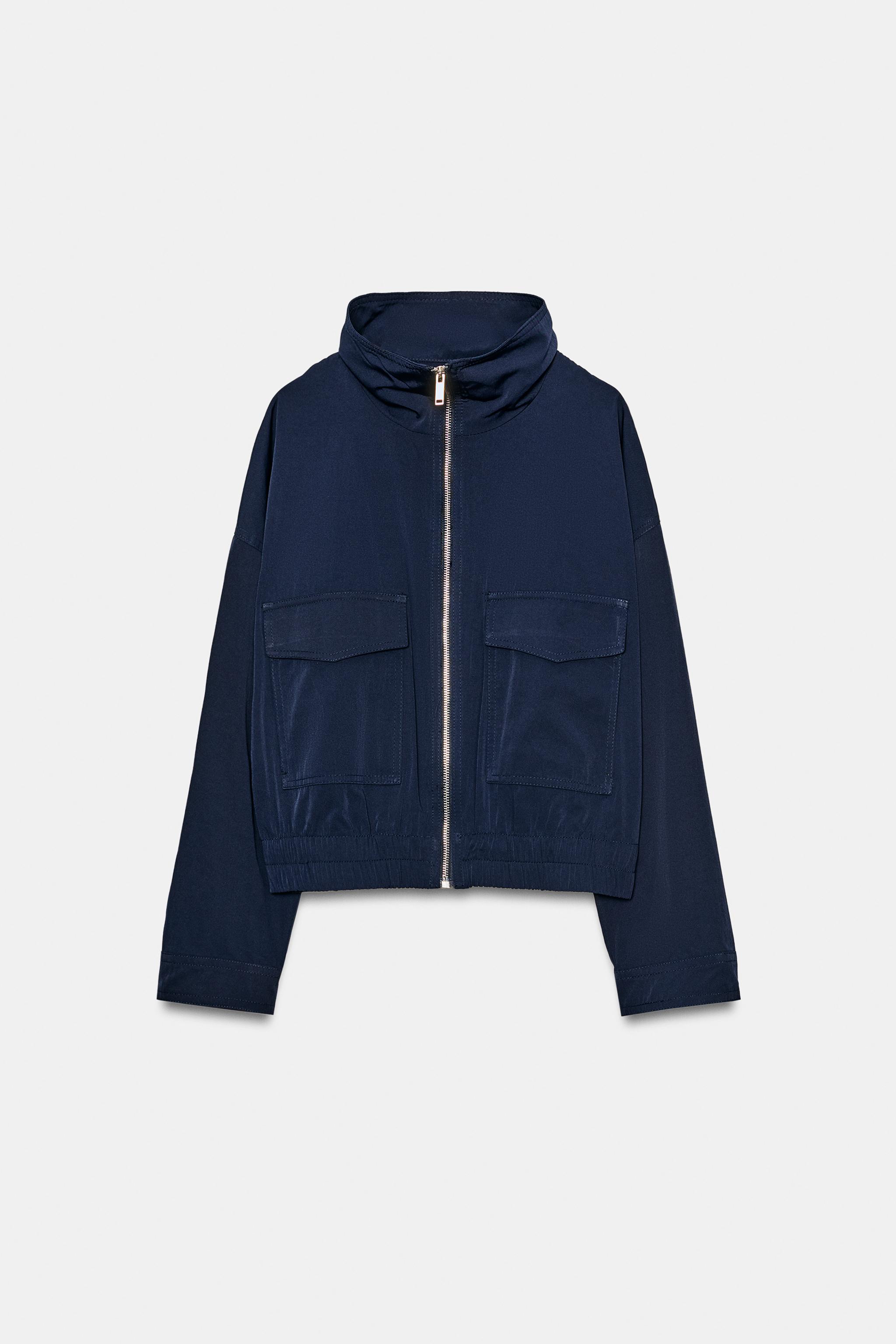 BLOUSON COL MONTANT À POCHES RABAT